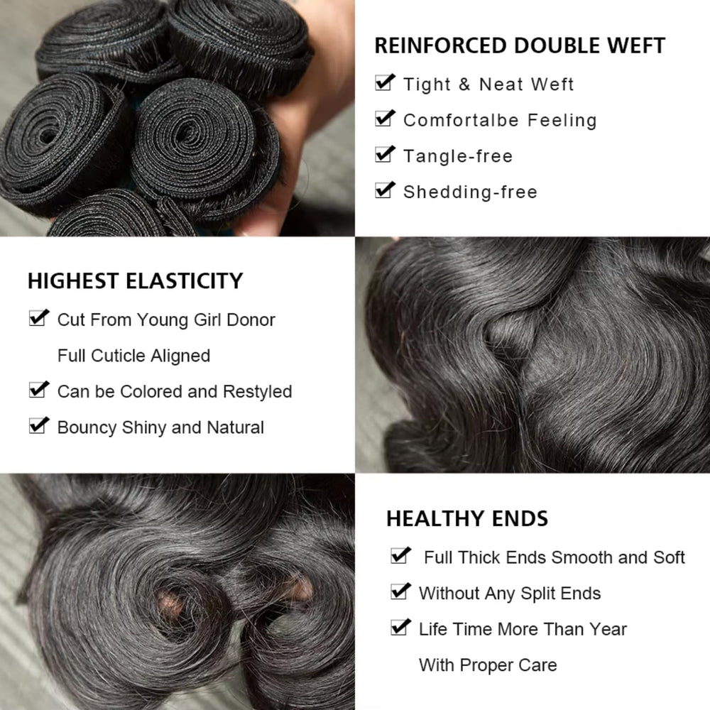 Sddrsra 12A hair bundles 18-inch view highlights length and quick daily styling.