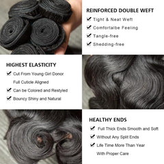 Sddrsra 12A hair bundles 18-inch view highlights length and quick daily styling.