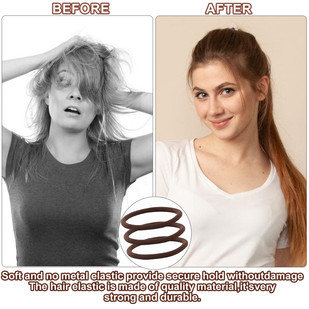 Sderoq workout ponytail band secures high pony during sport.