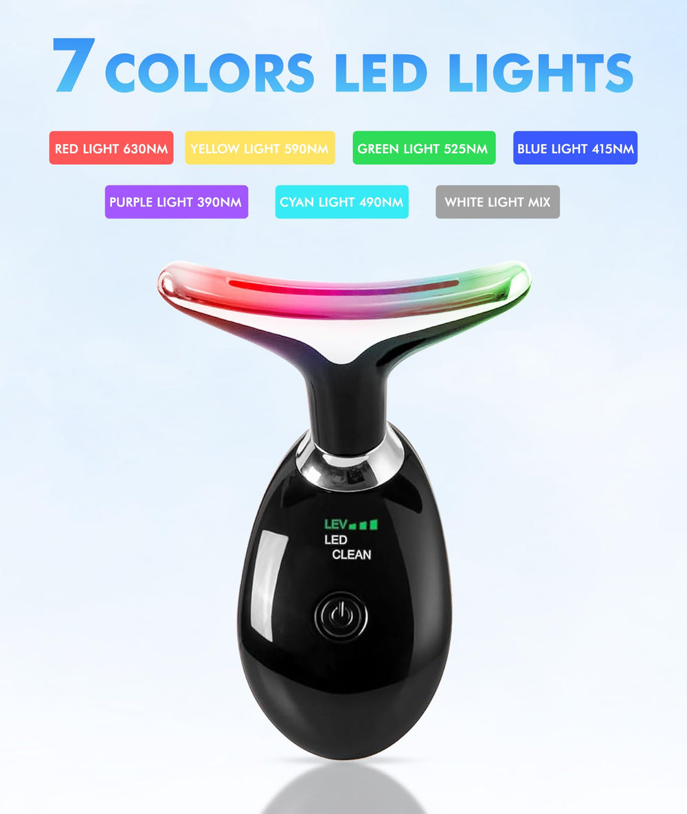SDKWDH 7-color modes face massager closeup supports customizable skin vitality.