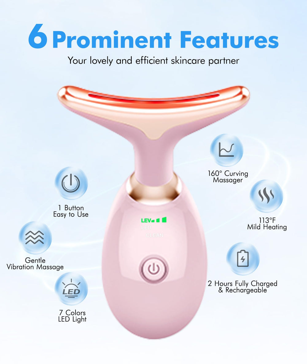 SDKWDH glossy pink massager finish adds a stylish touch.