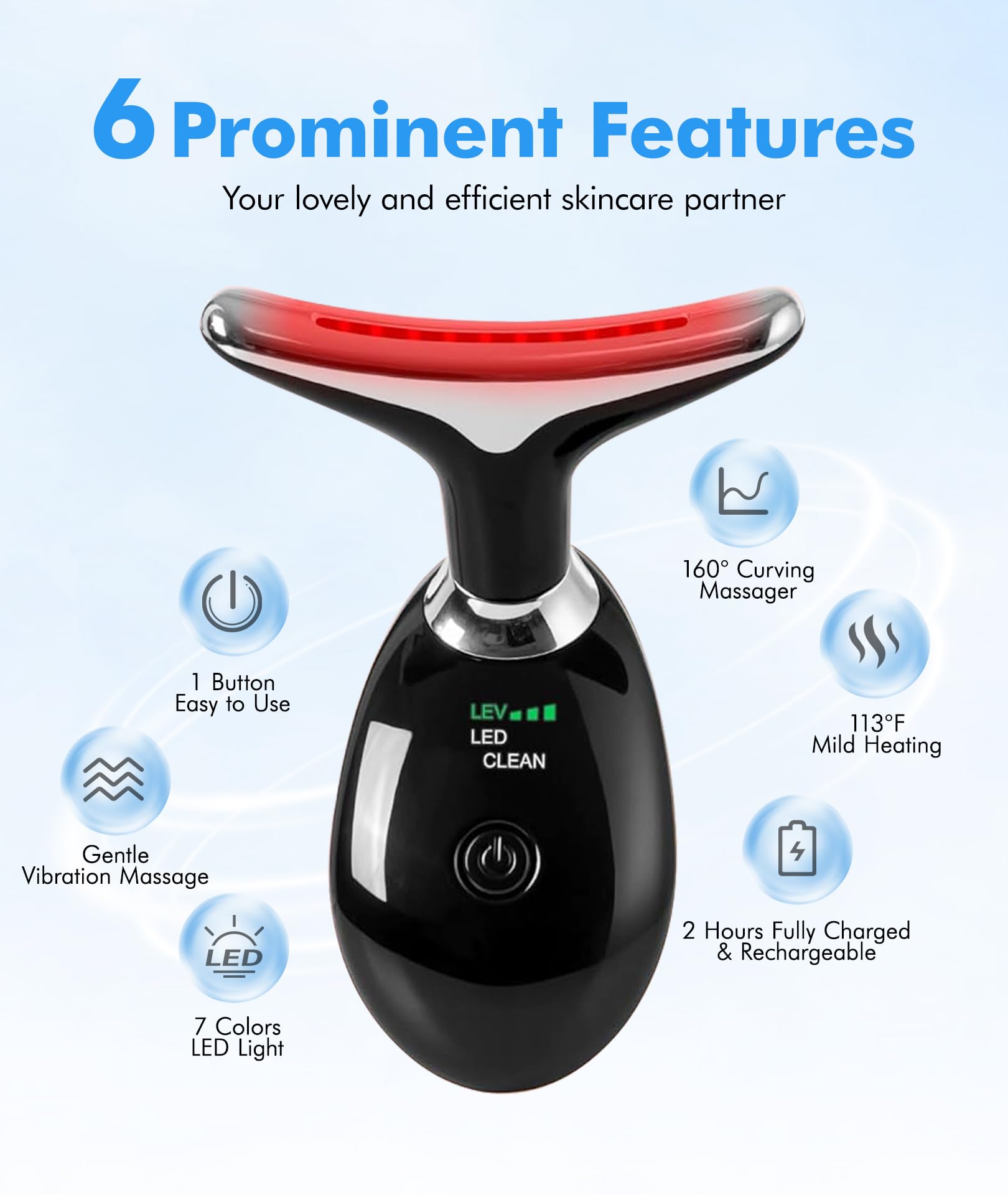 SDKWDH vibrating thermals face massage closeup provides soothing tension relief.