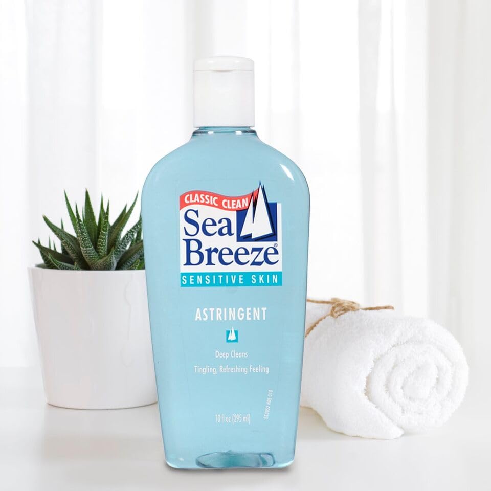 Sea Breeze Sensitive Skin Astringent packaging-pack-of-6-attractive-packaging emphasizes value.