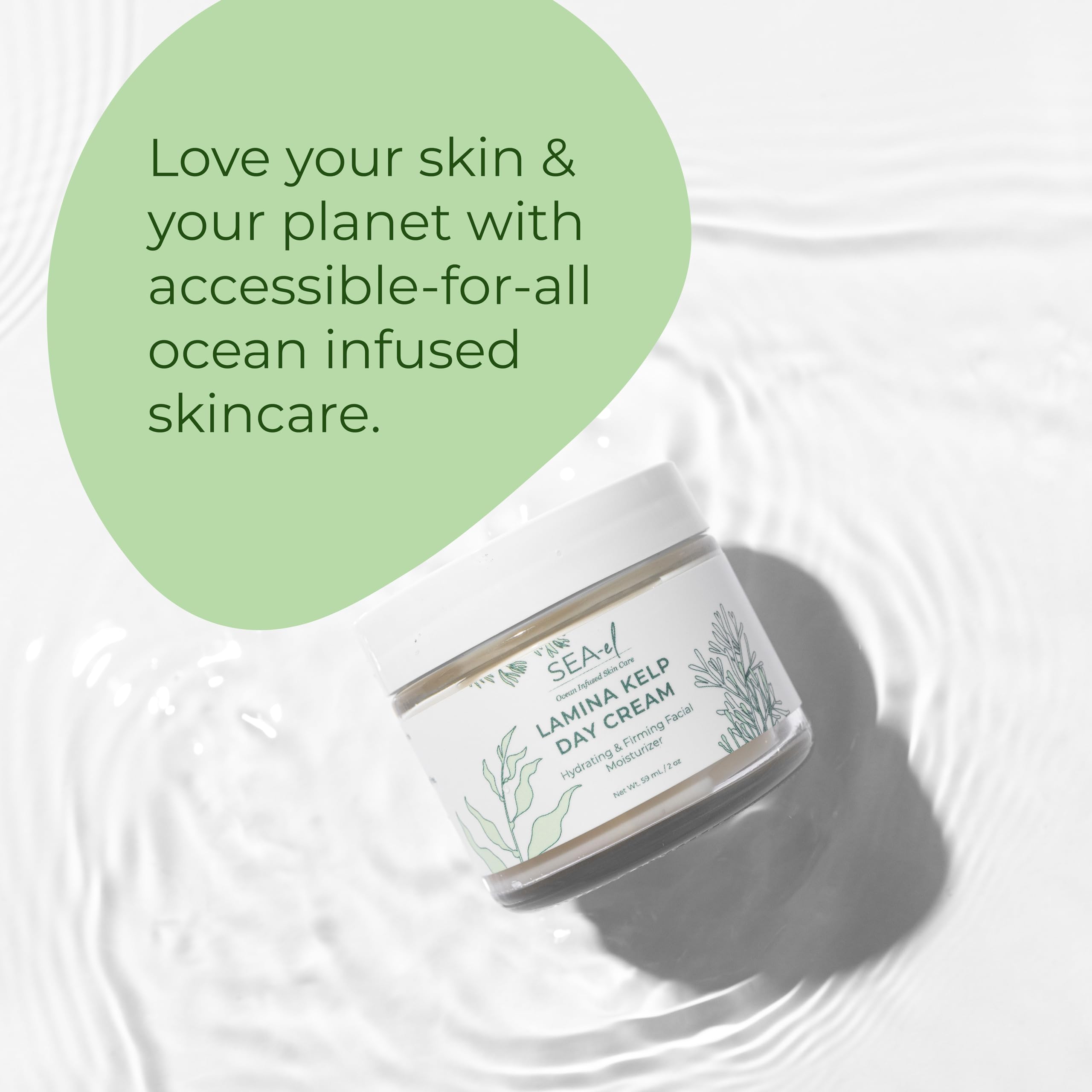 Sea-El Lamina Day Cream with aloe and avocado nourishes skin.