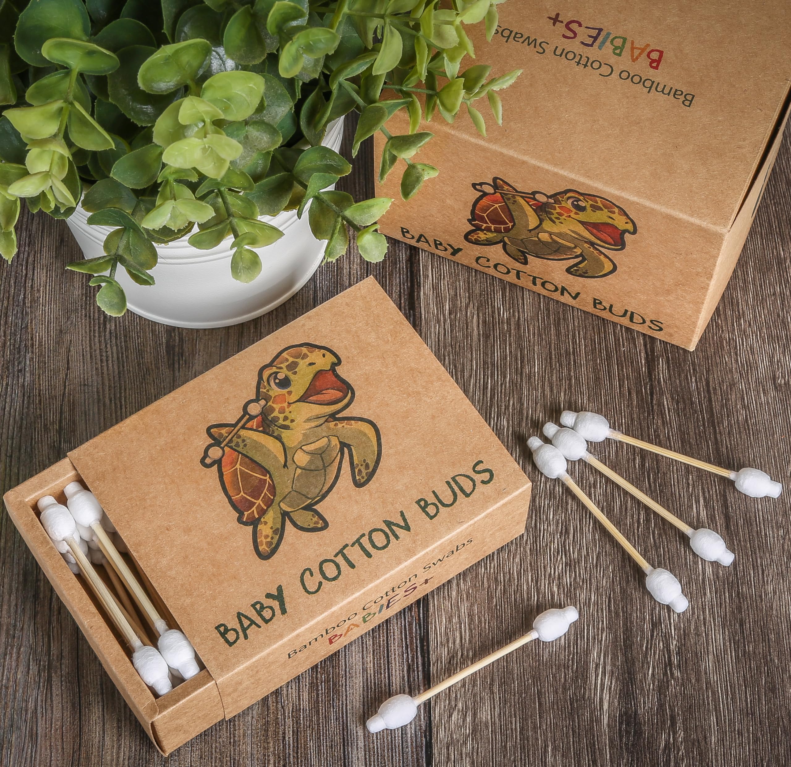 Sea Turtle Bamboo Cotton Swabs forest-certifications image signals FSC-certified quality.