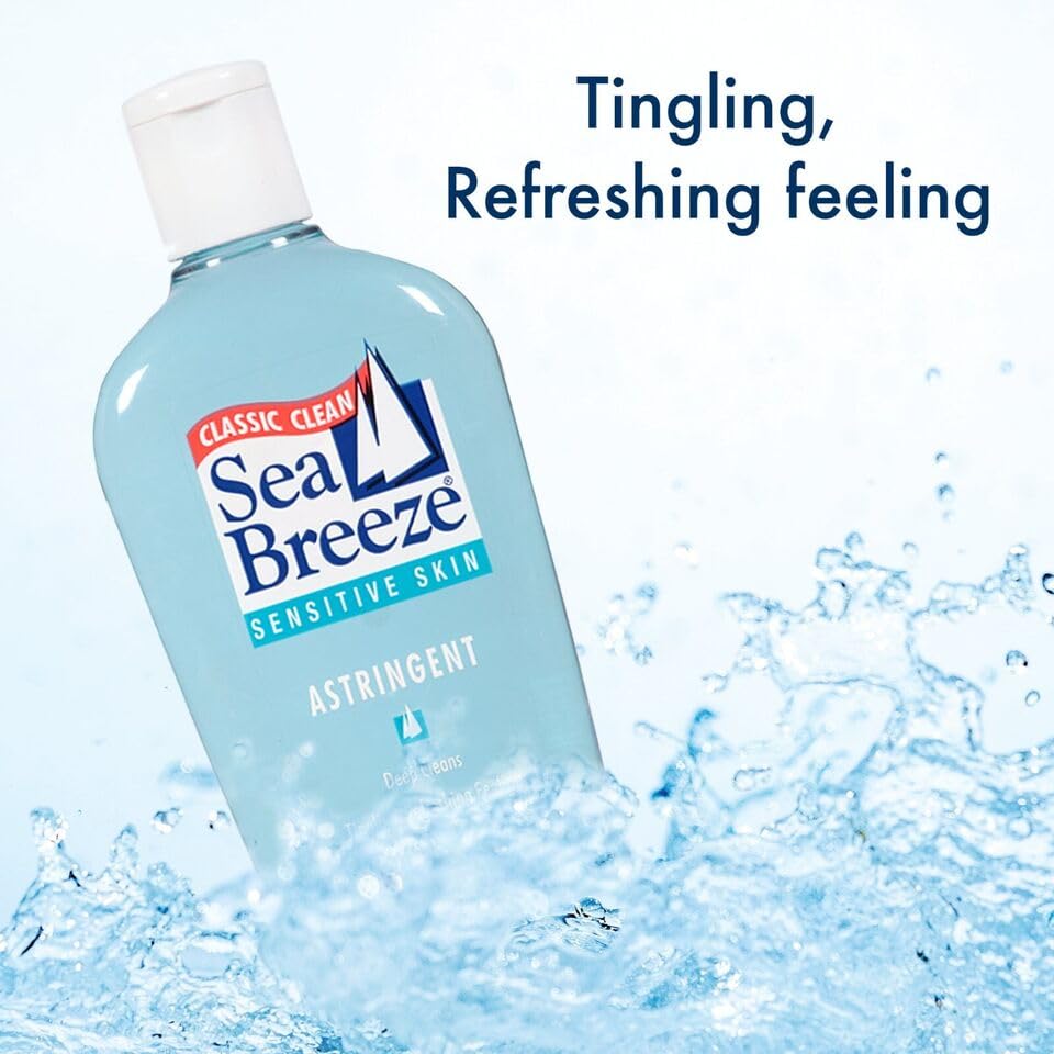 Seabreeze sensitive-skin formula emphasizes gentleness and comfort, helping maintain moisture.