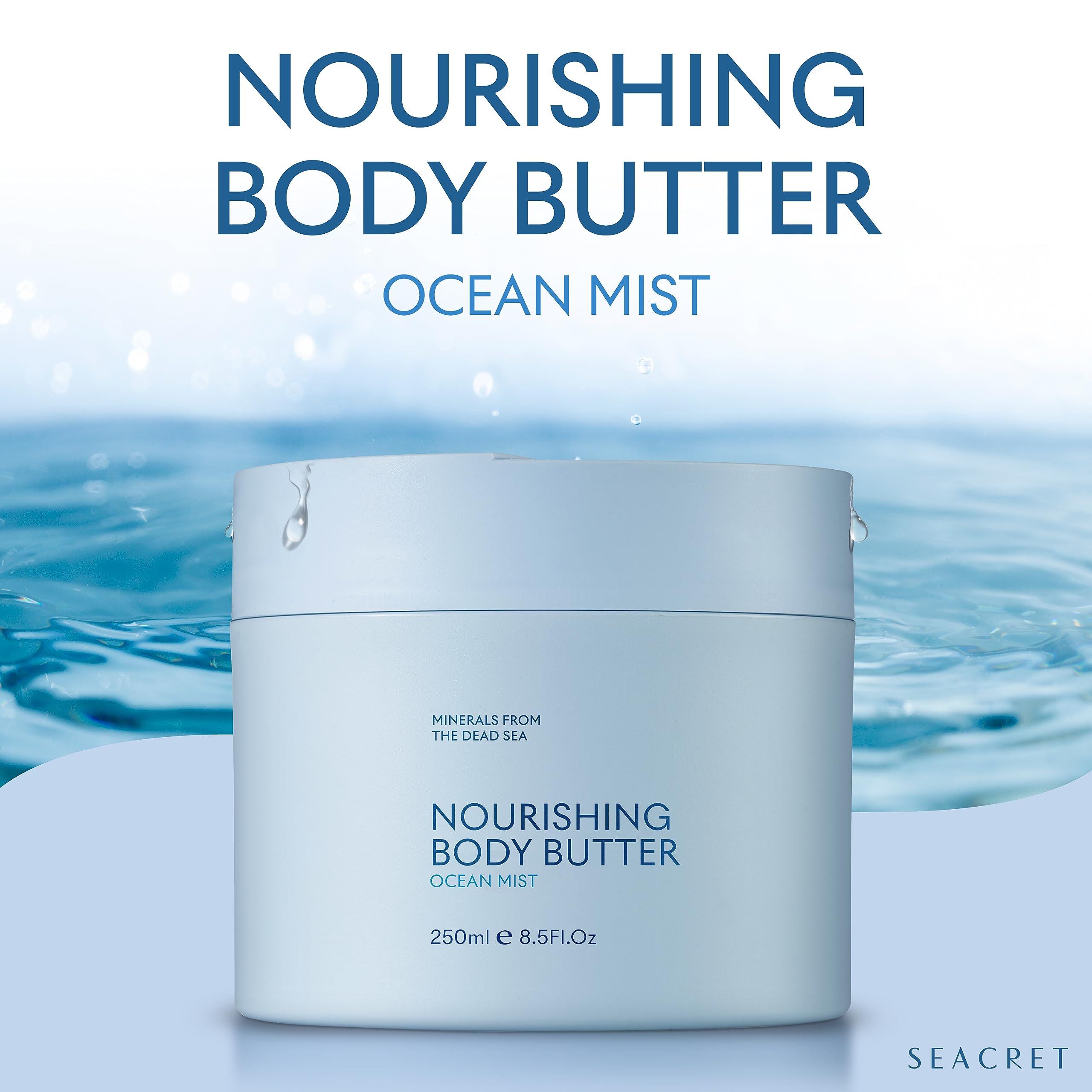 SEACRET Minerals Body Butter cruelty-free packaging communicates ethical daily use.