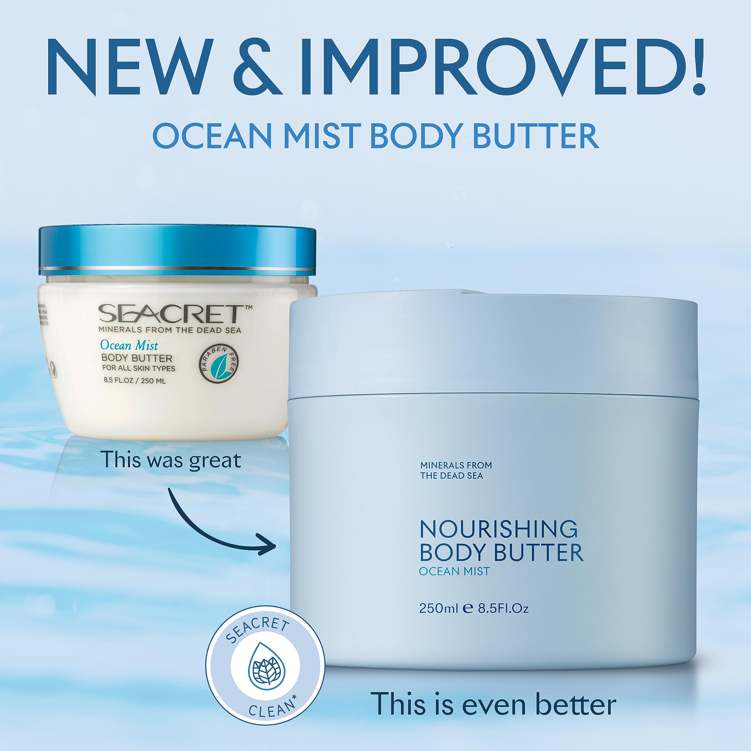 SEACRET Minerals Body Butter Ocean Mist fragrance evokes spa-like aroma during use.