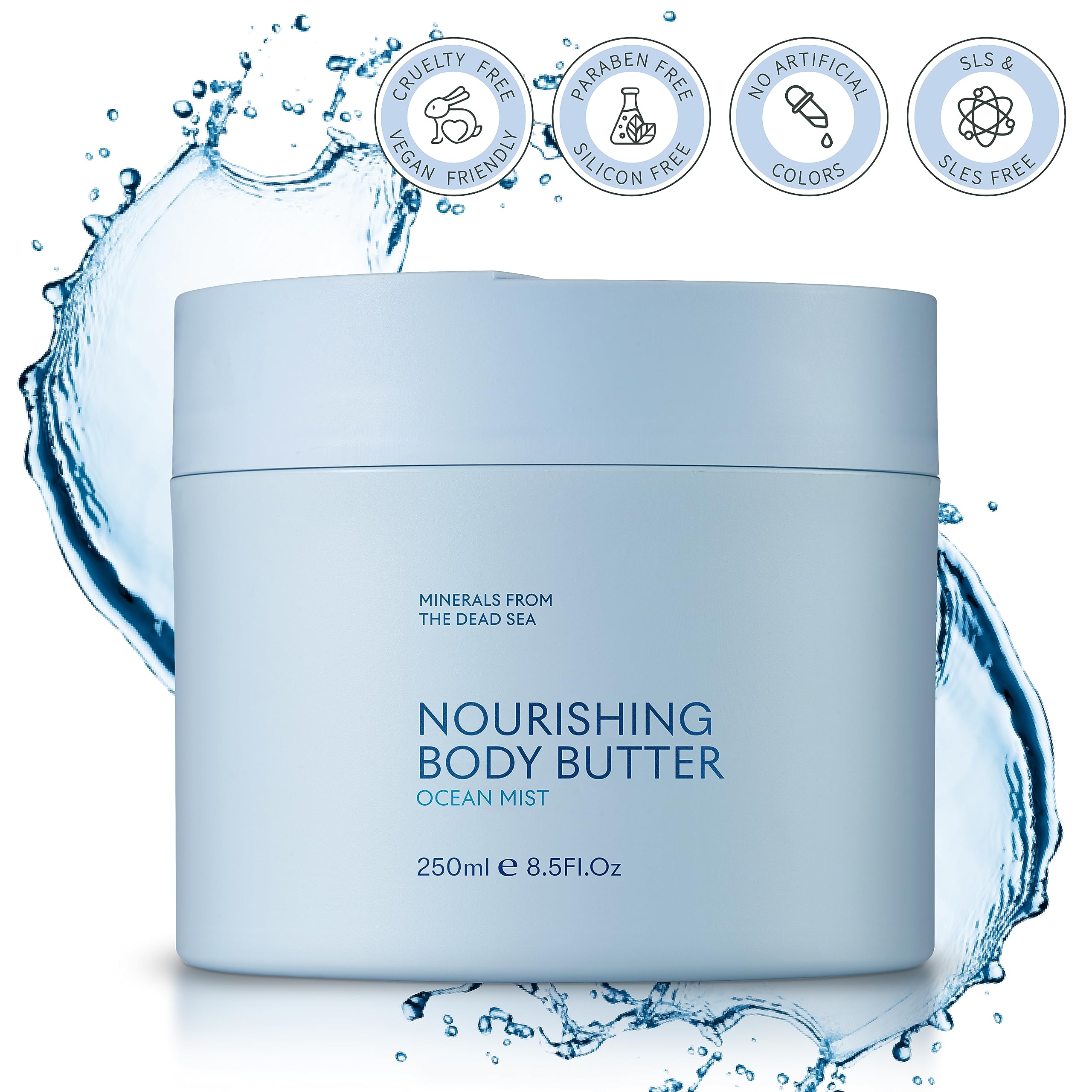 SEACRET Minerals Body Butter Pomegranate fragrance offers uplifting scent with hydration reminder.