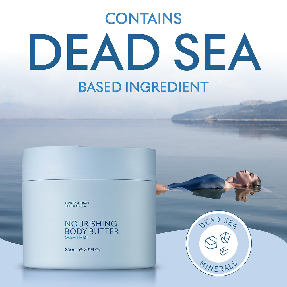 SEACRET Minerals Body Butter vitamins C and E promote vitality and skin protection.