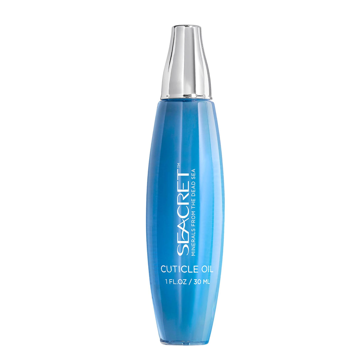 SEACRET Minerals Cuticle Oil bottle for at-home nail nourishment and spa-like care.