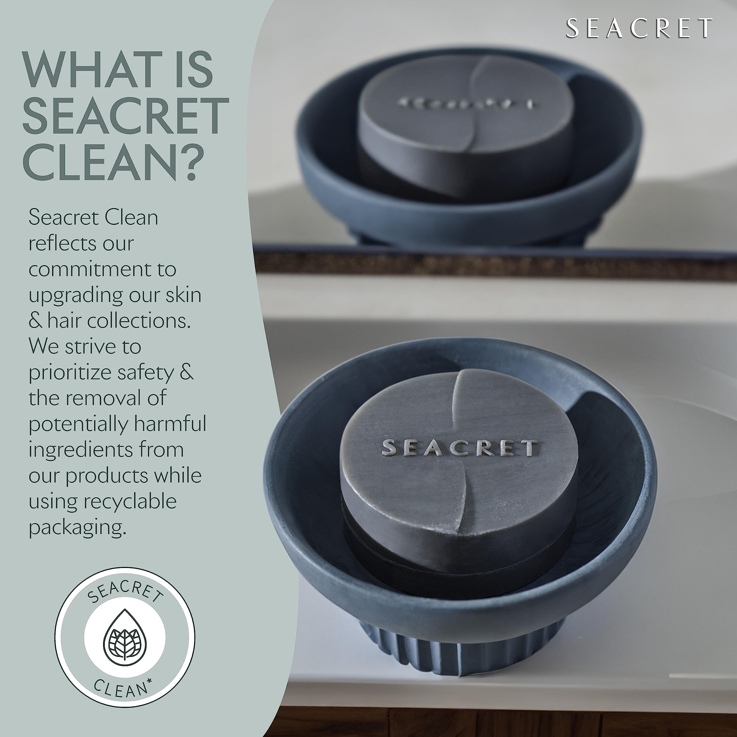 SEACRET Minerals Mud Soap Bar daily cleanse supports a spa-like routine at home.