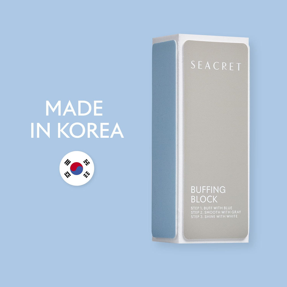 SEACRET Minerals Professional Nail Buffing Block value pack emphasizes care