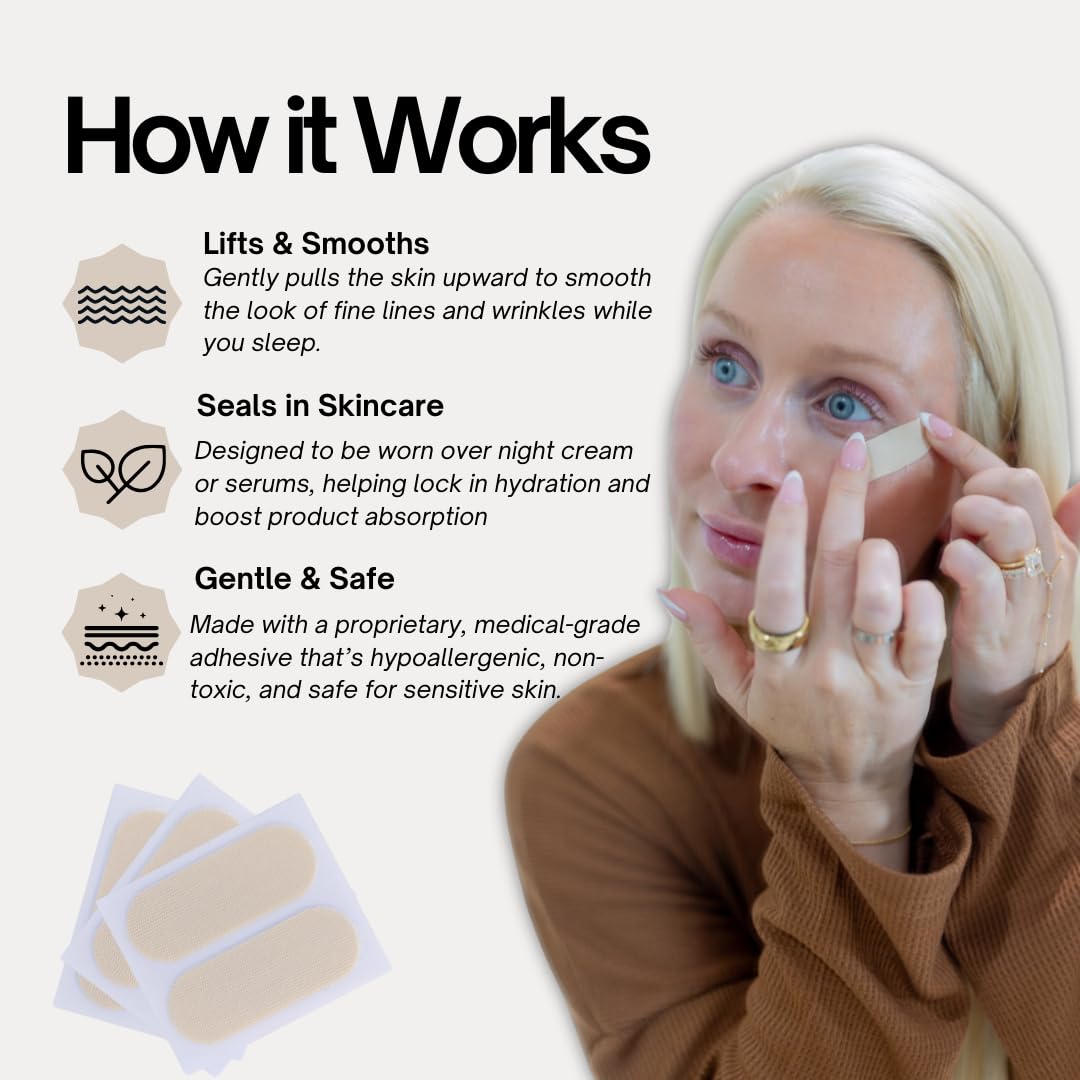 SEALD Face Tape smoothing strip on cheeks for refined daily look
