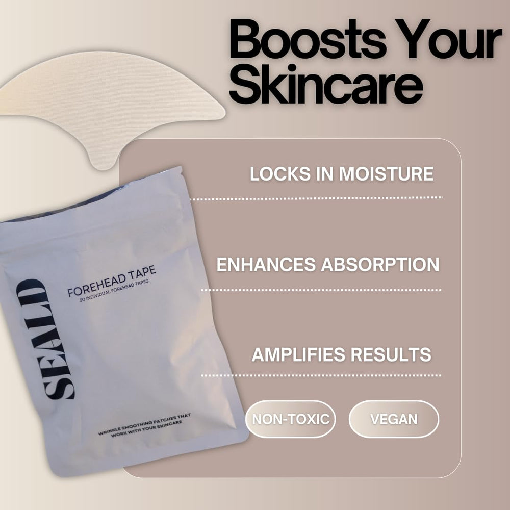 SEALD Forehead Tape packaging close-up with 30 patches