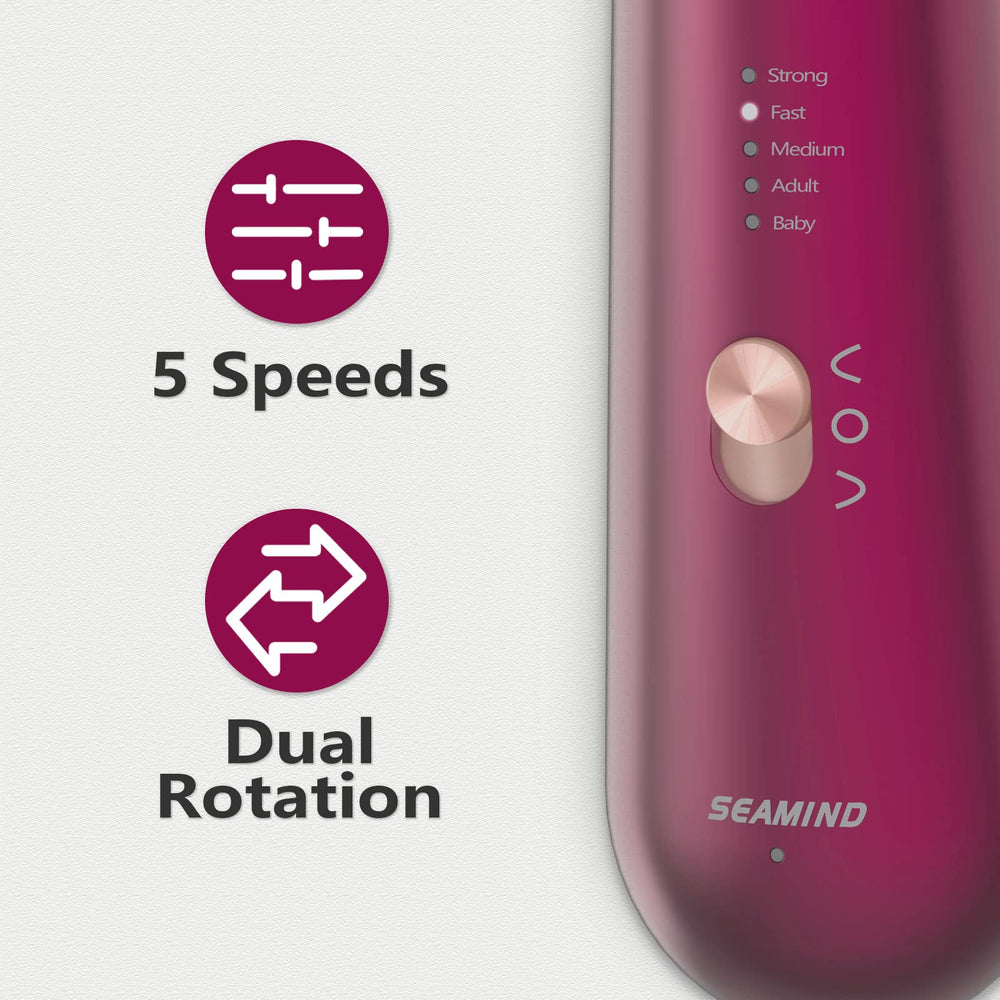 SEAMIND LED light enhances visibility for accurate nail trimming and shaping.