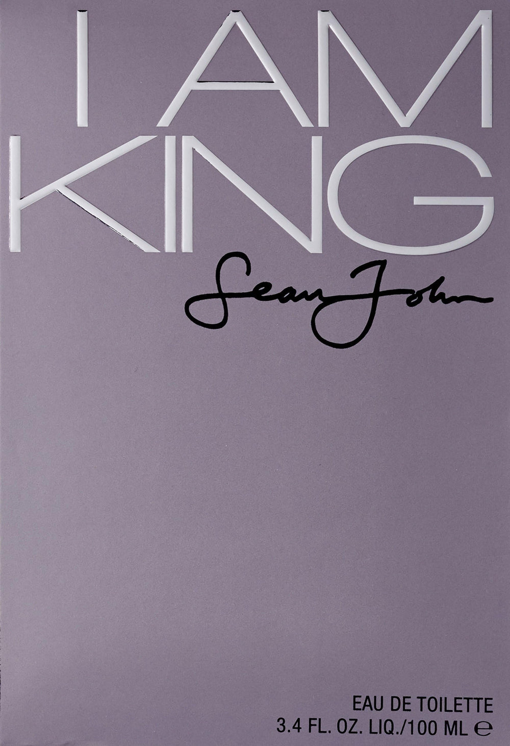 Sean John I Am King label detail reveals 3.4oz EDT branding