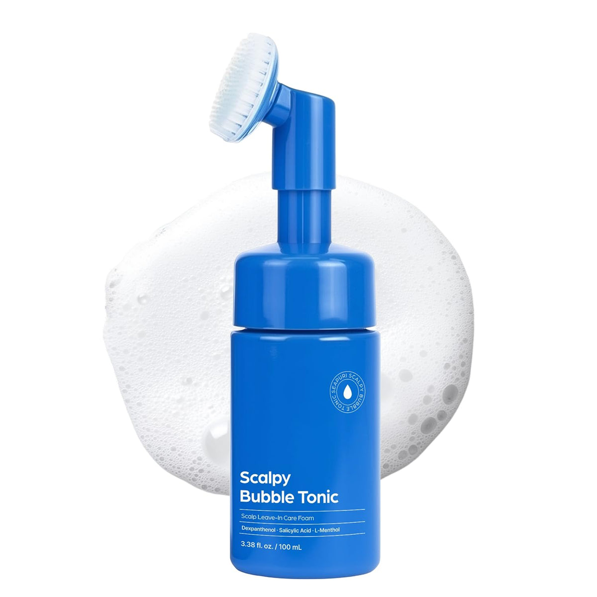 Seapuri Bubble Tonic bottle hero for detox scalp care