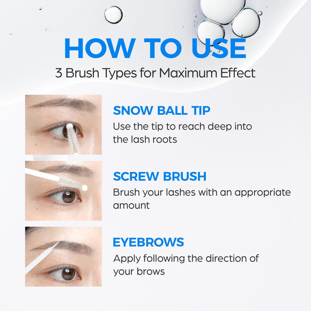 Seapuri Lashrum packaging close-up emphasizing lightweight, non-irritating formula