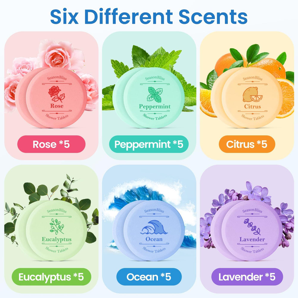 SeasonBliss Rose shower steamer delivers a rosy aroma for a mood-boosting routine.