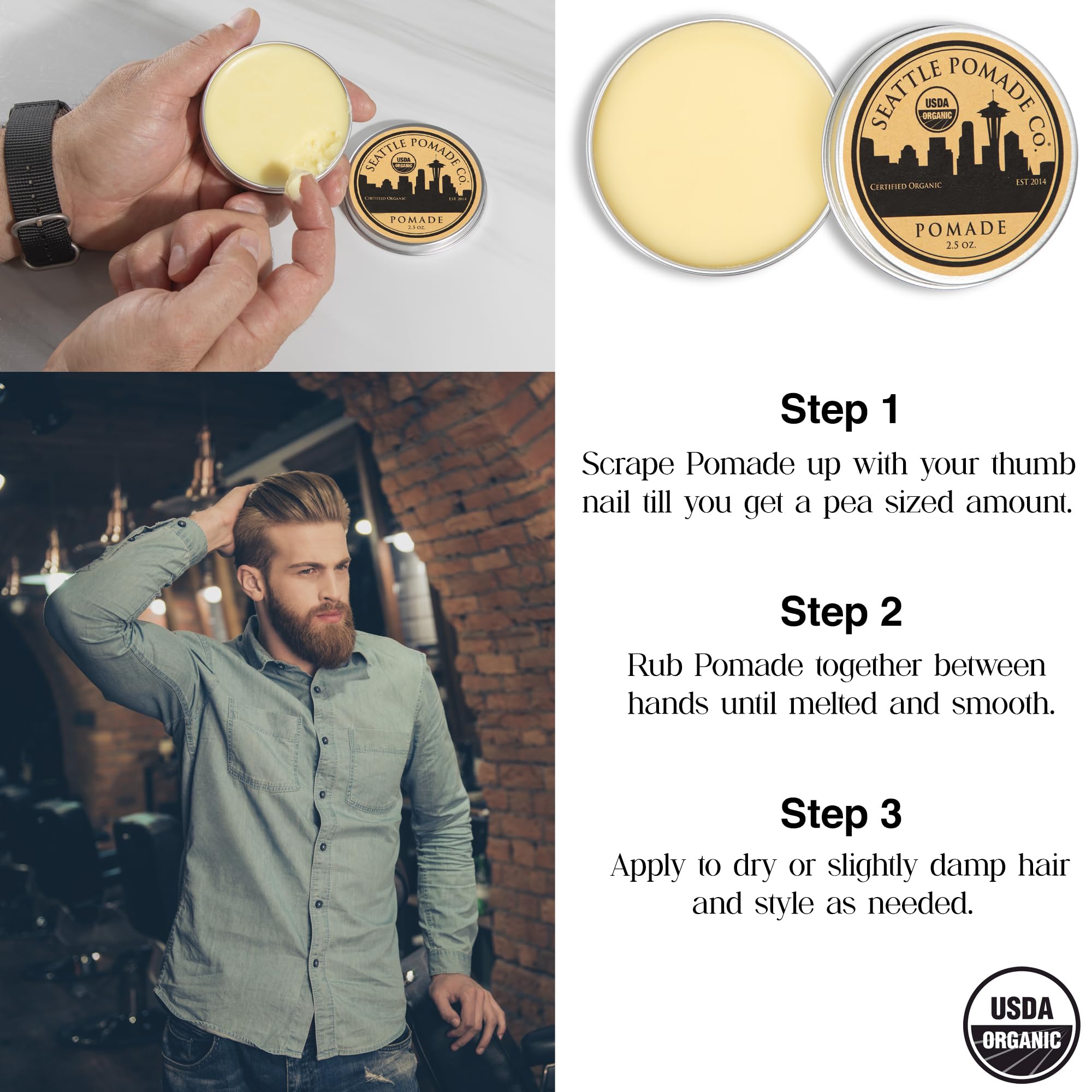 Seattle Pomade Co. ready-for-action grooming for active lifestyles.