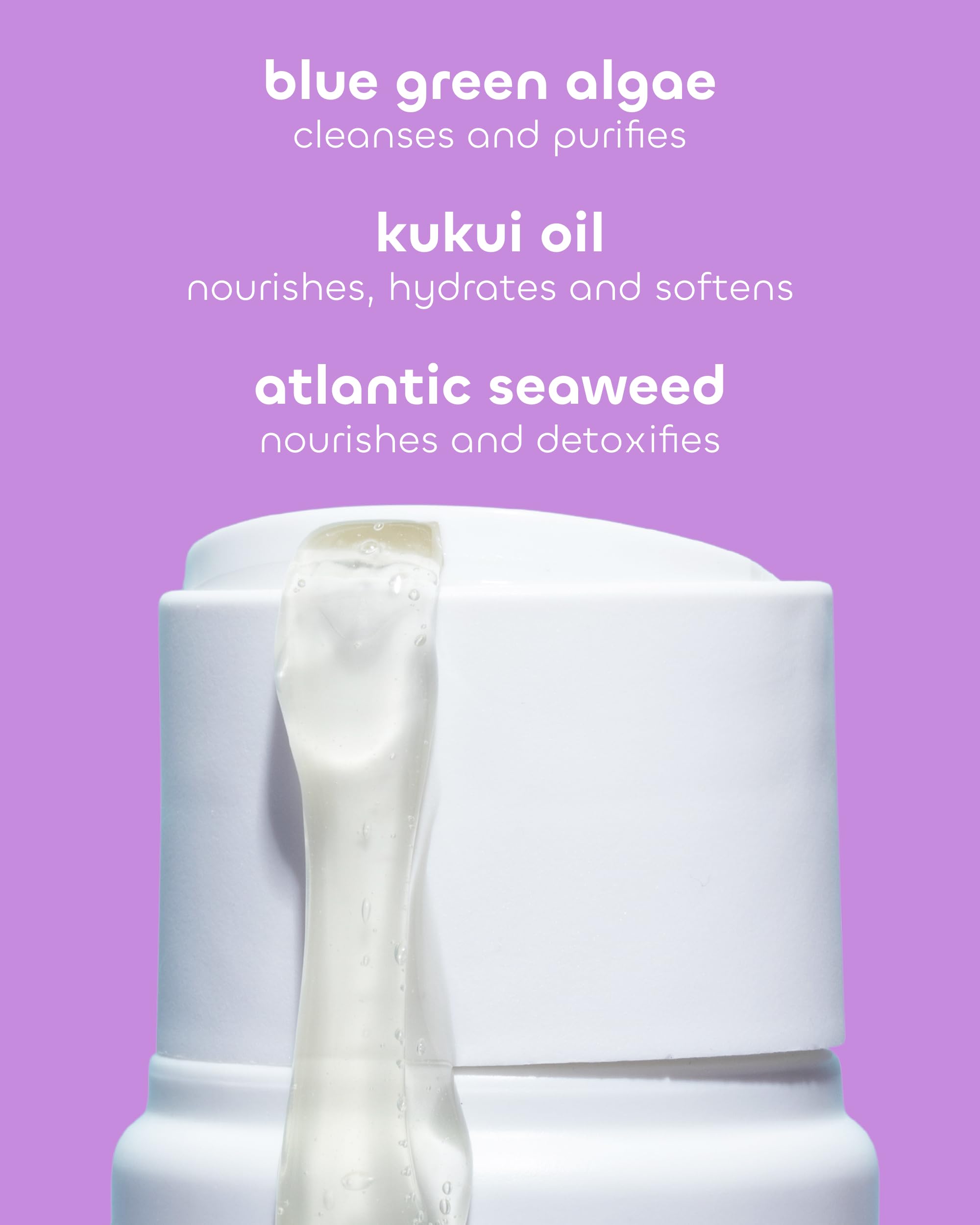 Seaweed Bath Co Hydrate Body Wash ingredients blue-green algae – hydration and nourishment.