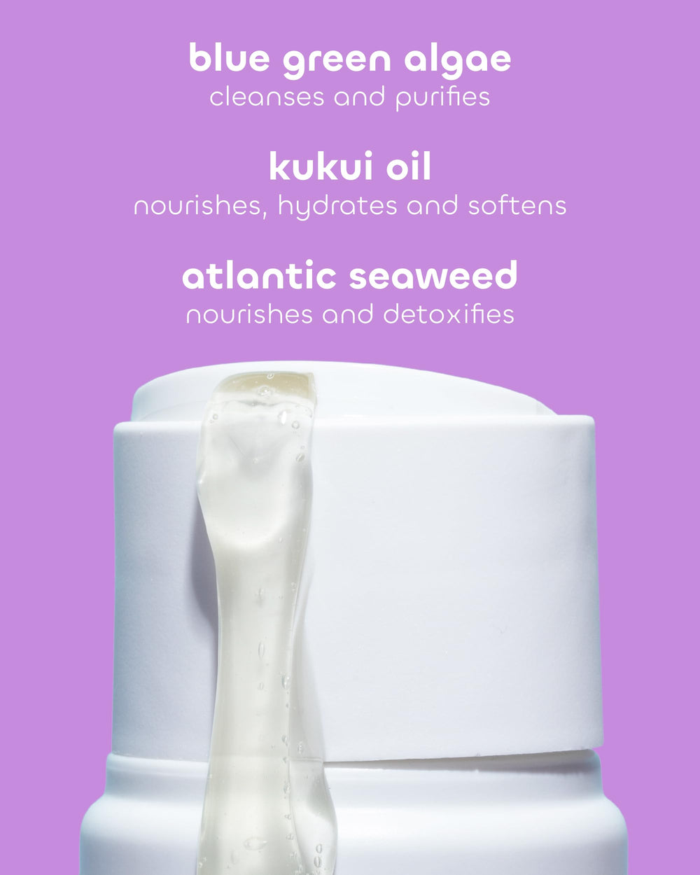 Seaweed Bath Co Hydrate Body Wash ingredients blue-green algae – hydration and nourishment.