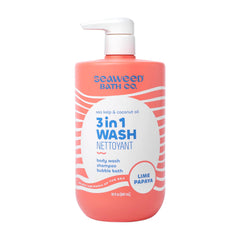 The Seaweed Bath Co. Lime Papaya 3-in-1 wash bottle for versatile cleansing and hydration.