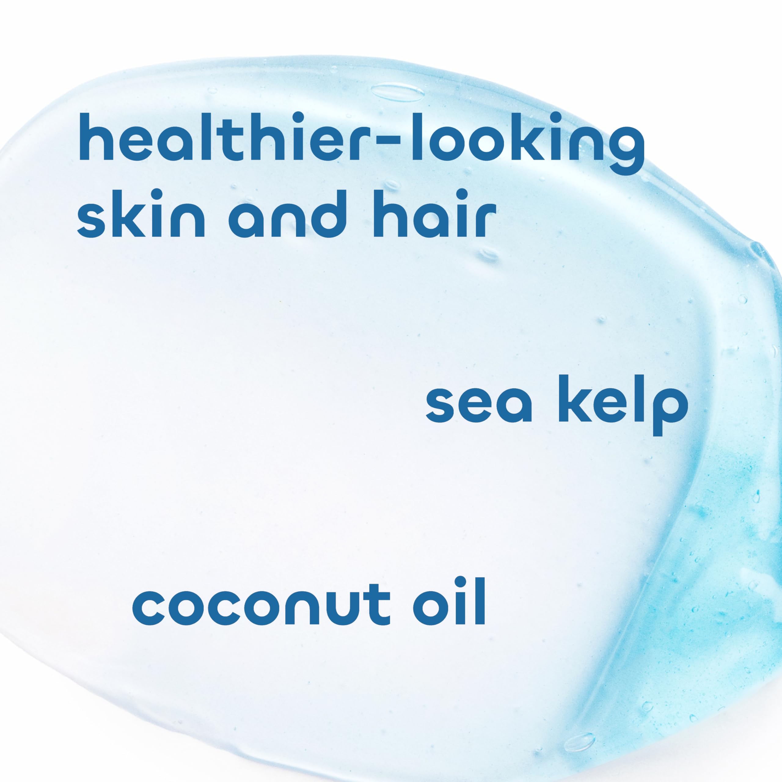 Close-up shows sea kelp and coconut oil hints in The Seaweed Bath Co. formula.