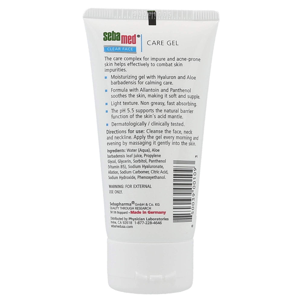 SEBAMED Clear Face Care Gel texture close-up showing lightweight hydration.