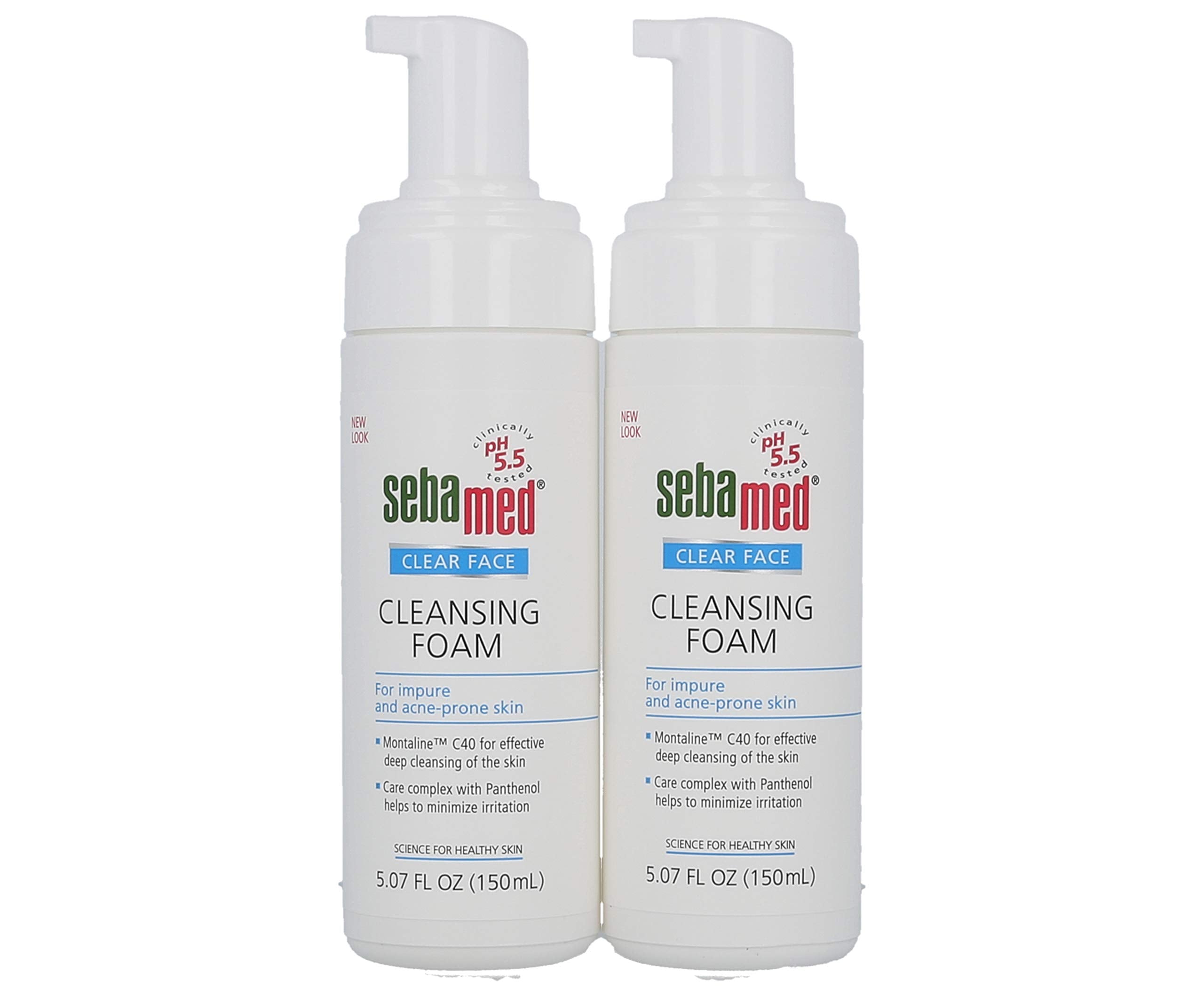 Sebamed Clear Face Cleansing Foam bottle with pump for daily cleansing to balance oily skin.