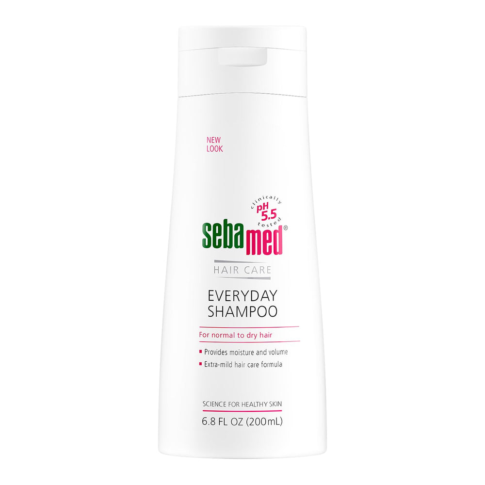 Sebamed Everyday Shampoo bottle front showing gentle daily cleanse for sensitive scalp