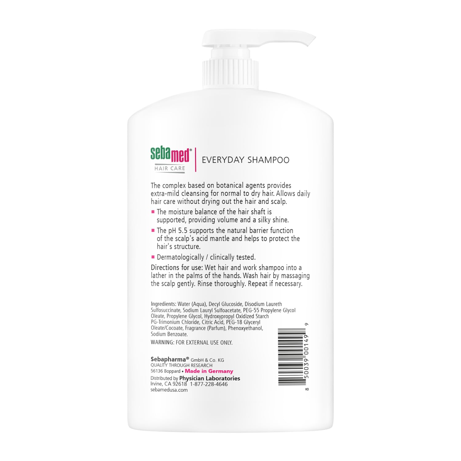 SEBAMED Everyday Shampoo lather forms a creamy foam for even distribution.