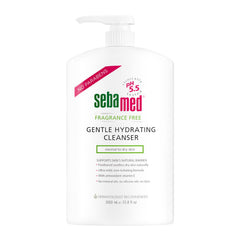 SEBAMED fragrance-free gentle cleanser bottle with pump for sensitive skin cleansing.