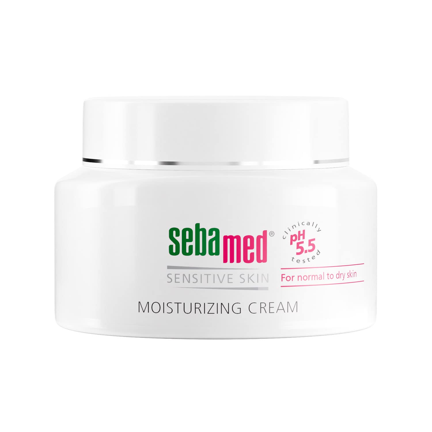 SEBAMED Moisturizing Face Cream texture close-up highlighting rich hydration for sensitive skin