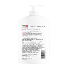 SEBAMED paraben-free label close-up highlights clean formula.