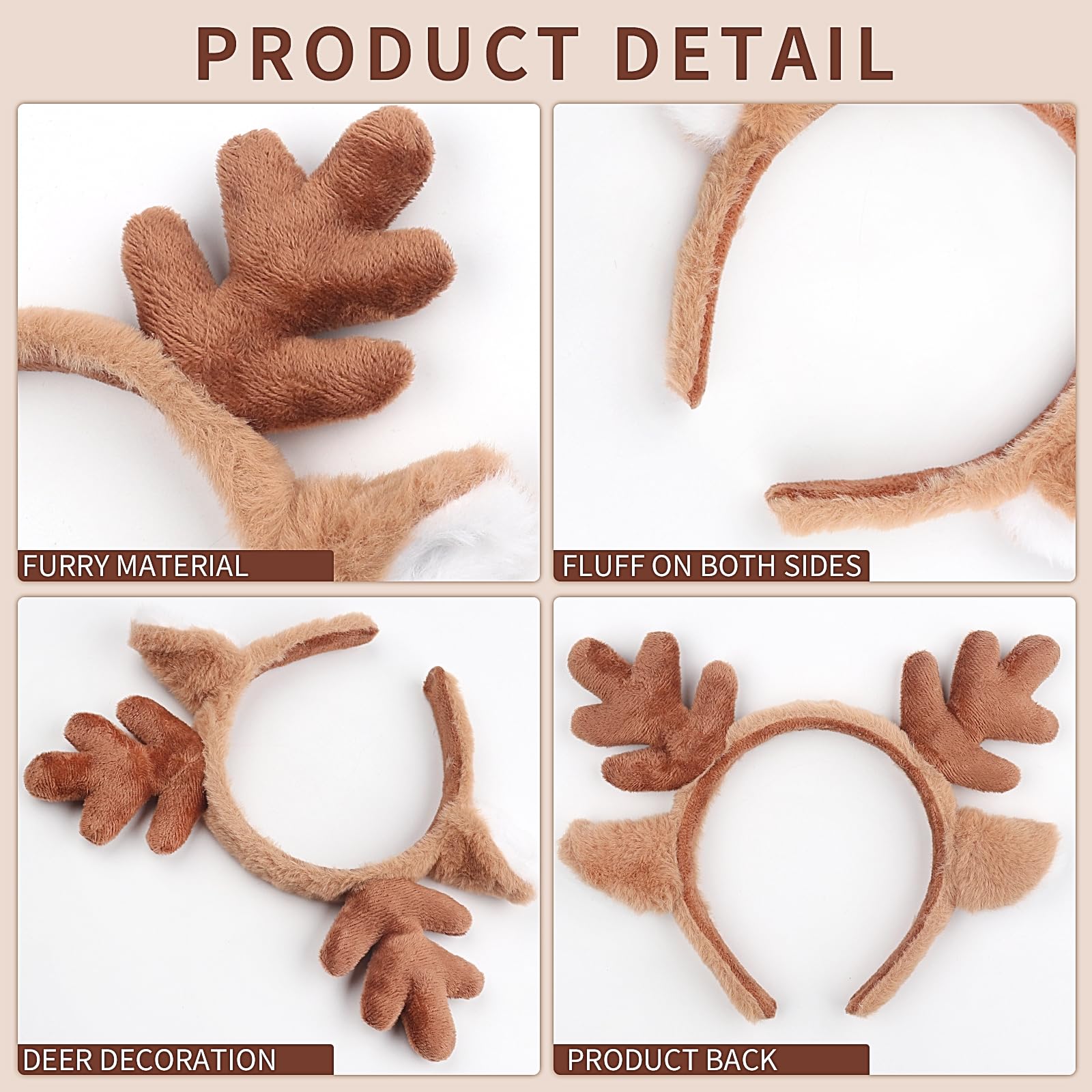 SeBneny Halloween costume idea with deer antlers for striking look.