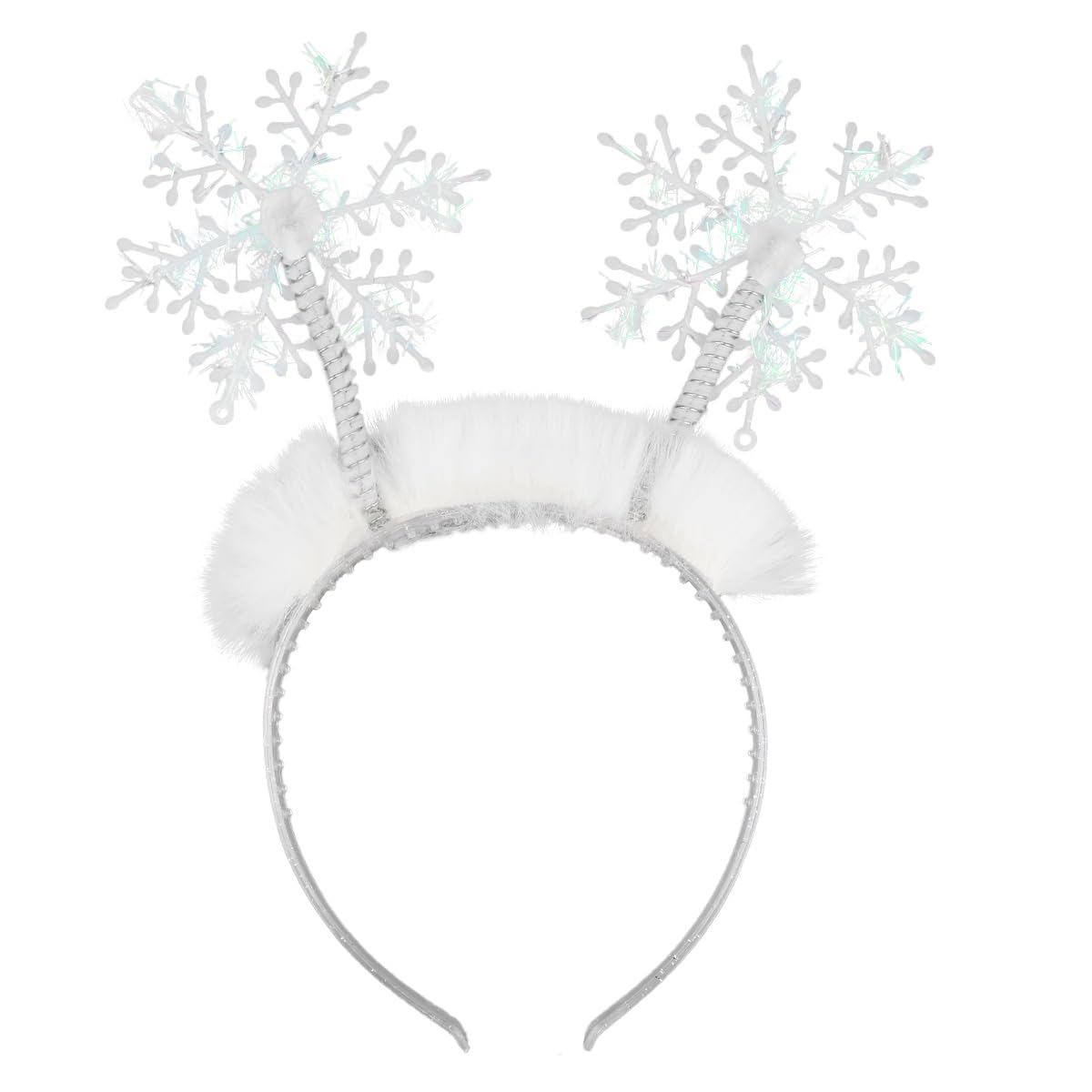Sebneny Snowflake headband with glitter snowflakes for festive looks.
