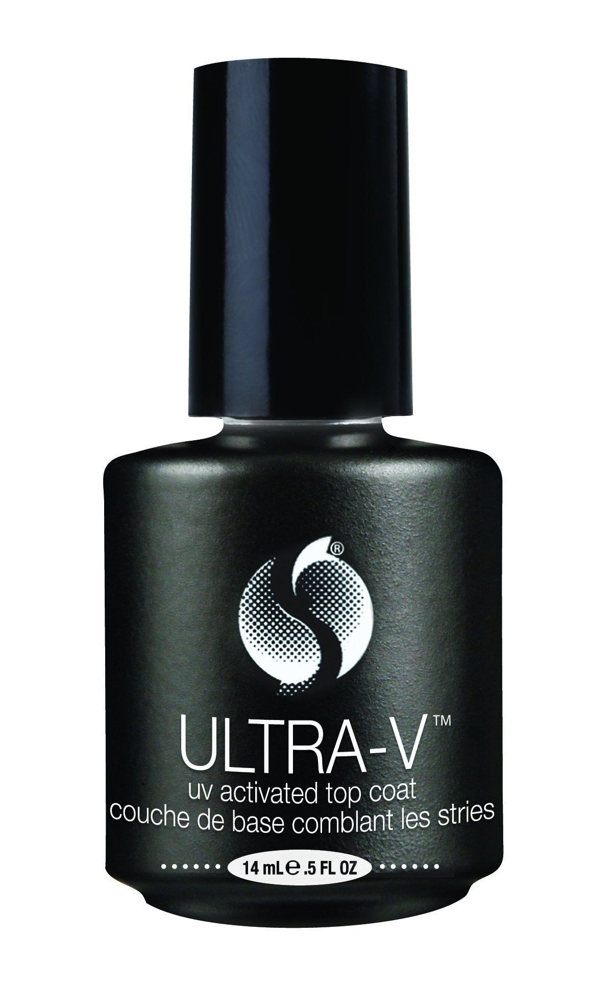 Seche Ultra-V UV top coat brush applying a quick-dry layer under UV light.