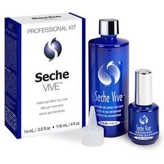 Seche Vive bottle closeup shows glossy gel finish for lasting wear