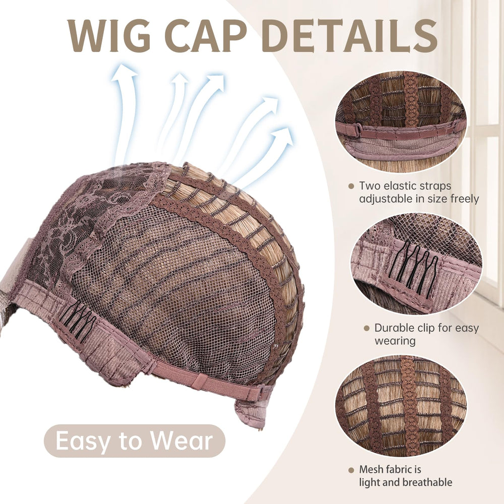 SeclitWu wig cap design mesh breathable with adjustable straps for comfort.