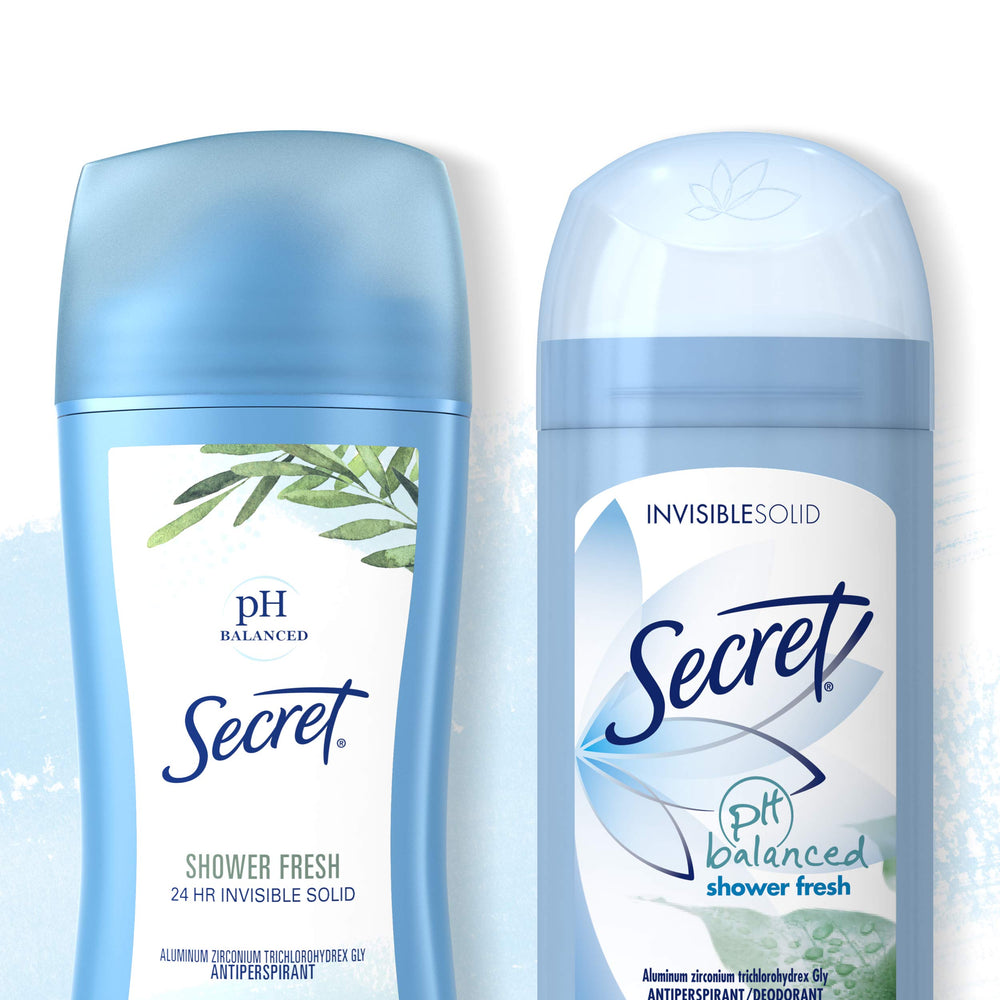 Secret anti-perspirant stick 2-6oz label shows practical size for travel or gym.