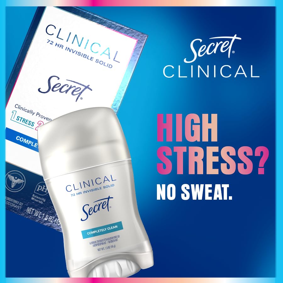 Secret Clinical Strength cruelty-free by PETA badge shows ethical choice alongside protection.
