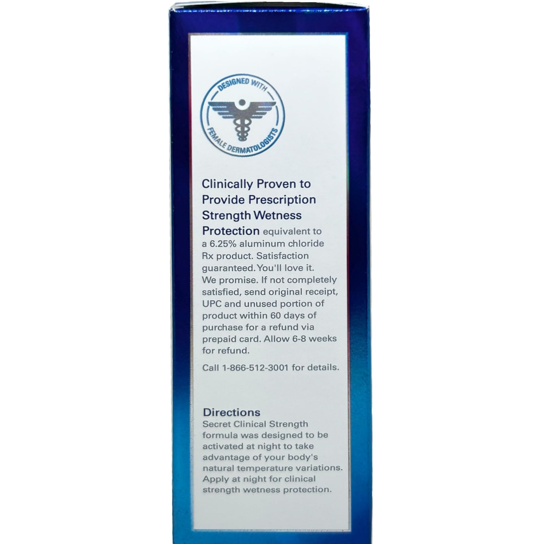 Secret Clinical Strength invisible solid dry top application closeup highlighting invisible finish