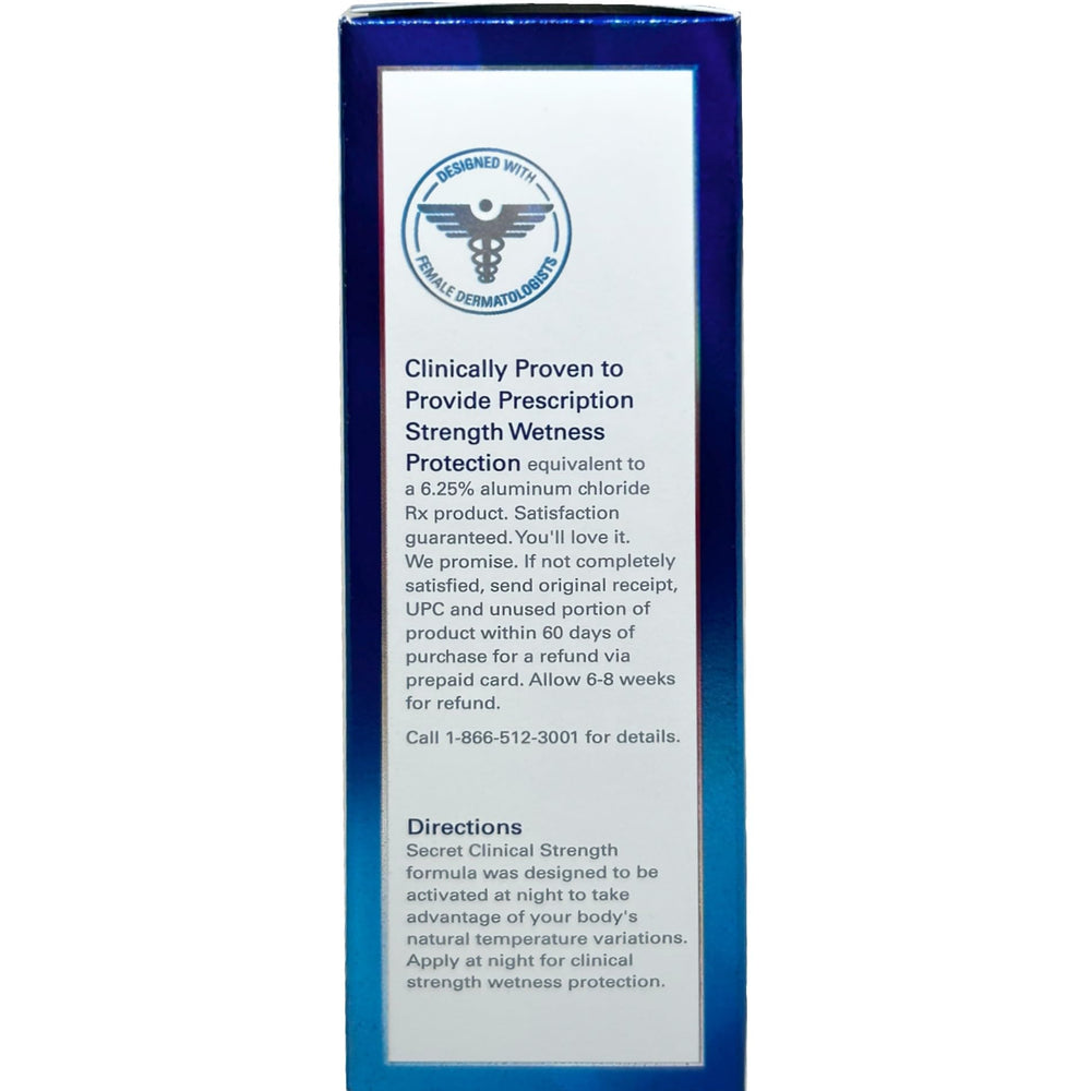 Secret Clinical Strength invisible solid dry top application closeup highlighting invisible finish