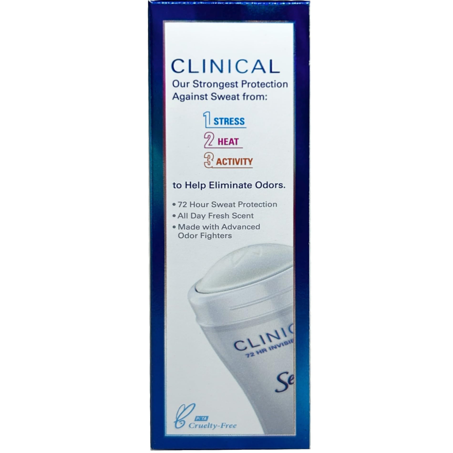 Secret Clinical Strength invisible solid odor control capsules closeup demonstrating odor absorption