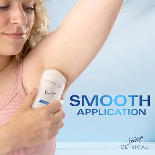 Secret Clinical Strength silky formula close-up on skin.
