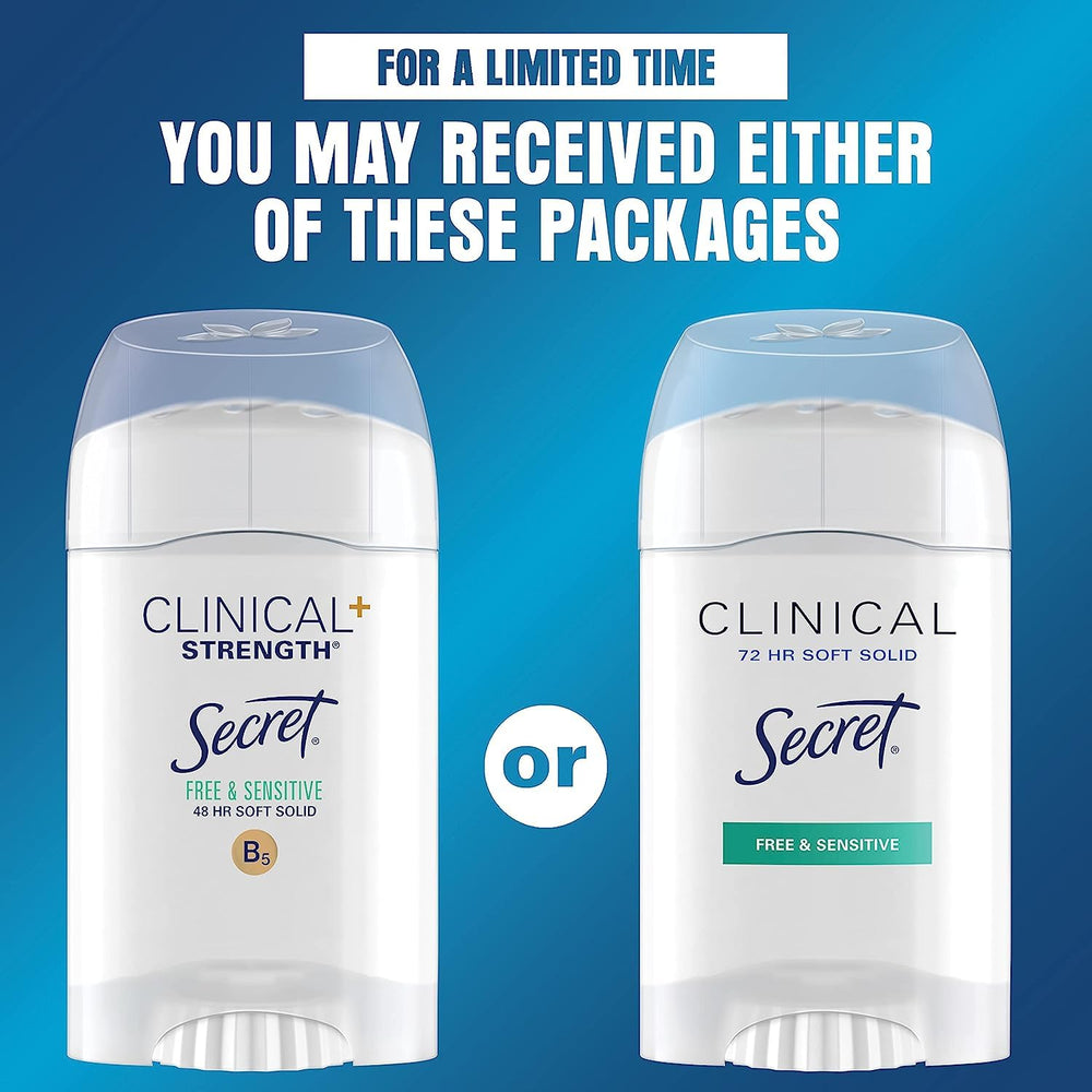 Secret Clinical Strength Soft Solid pack of three offers extended protection