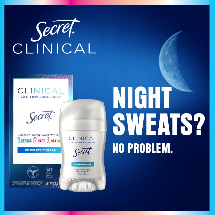 Secret Clinical Strength unscented pack-of-3 highlights value and continuous protection.