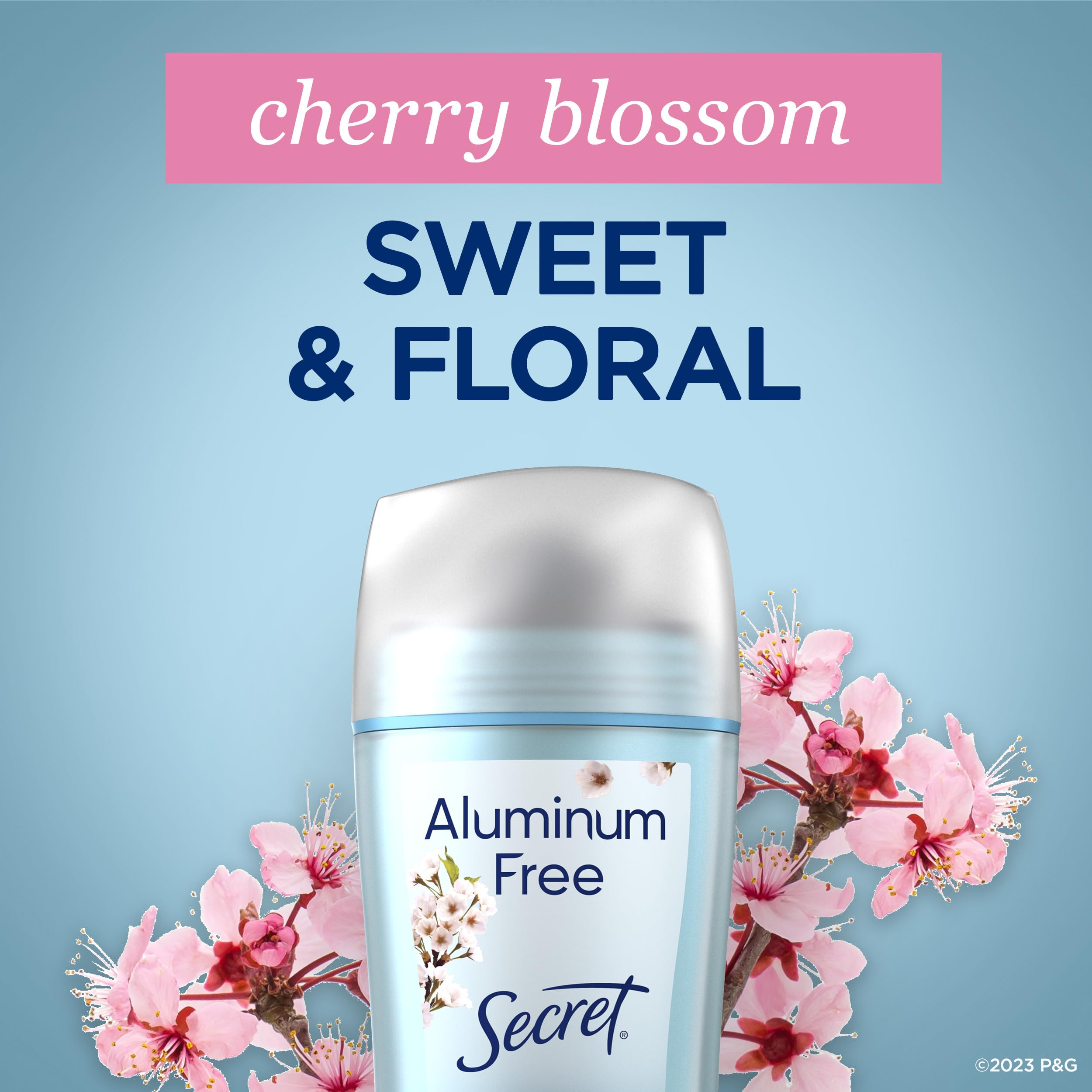Secret free of parabens, dyes, talc, and baking soda image.